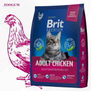 Brit Premium Cat Adult Chicken корм сухой для кошек, курица