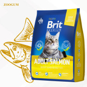 Brit Premium Cat Adult Salmon корм сухой для кошек, лосось