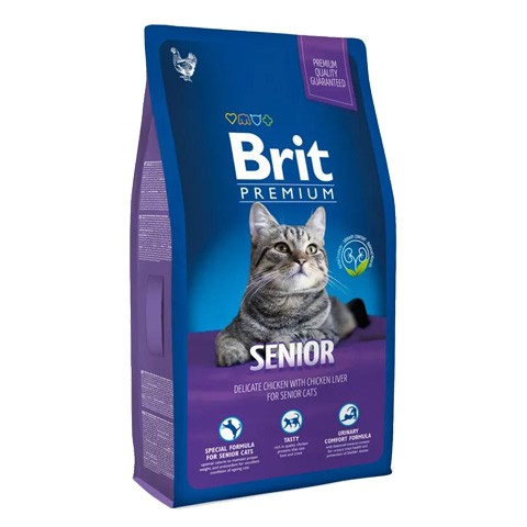 Brit Premium Cat Senior для пожилых кошек с курицей и печенью