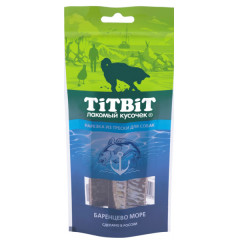 TiTBiT лакомство для собак Нарезка из трески, для поощрения, для игр