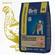 Brit Premium Dog Puppy and Junior Medium корм сухой для щенков средних пород, курица