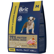 Brit Premium Dog Puppy and Junior Medium корм сухой для щенков средних пород, курица