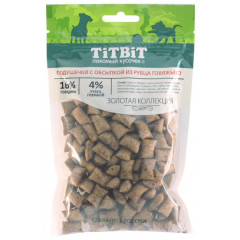 TiTBiT Золотая коллекция лакомство для собак Подушечки с обсыпкой из рубца говяжьего, для поощрения