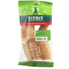 TiTBiT лакомство для собак Трахея говяжья резаная, для чистки зубов, для поощрения