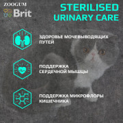 Brit Care Cat Sterilised Urinary Care корм сухой для стерилизованных кошек, с индейкой и уткой