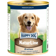 Happy Dog Natur Line консервы для собак Ягненок с сердцем, печенью и рубцом