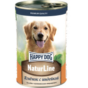 Happy Dog Natur Line консервы для собак Ягненок с индейкой 410гр