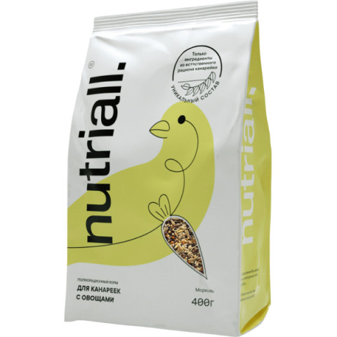 Nutriall Полнорационный корм для канареек с овощами