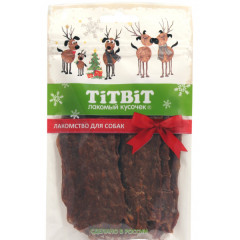 TiTBiT Новогодняя коллекция лакомство для собак Джерки мясные из баранины, для поощрения