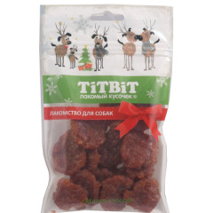 TiTBiT Новогодняя коллекция лакомство для собак Медальоны мясные из индейки, для поощрения