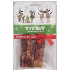 TiTBiT Новогодняя коллекция лакомство для собак Мраморные стейки из говядины, для поощрения