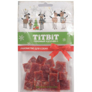 TiTBiT Новогодняя коллекция лакомство для собак Мраморные кубики из говядины, для поощрения