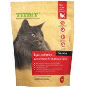 TiTBiT корм сухой для стерилизованных кошек, цыпленок