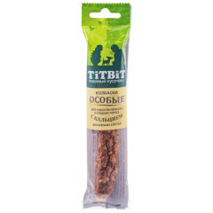 TiTBiT лакомство для собак мелких и средних пород Колбаски Особые с кальцием, для поощрения, для игр