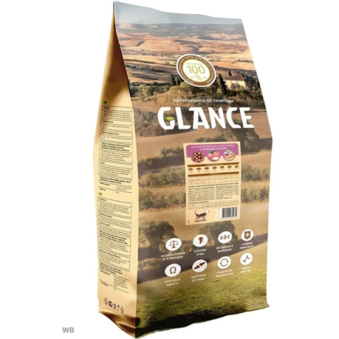 GLANCE корм сухой для собак с ягненком