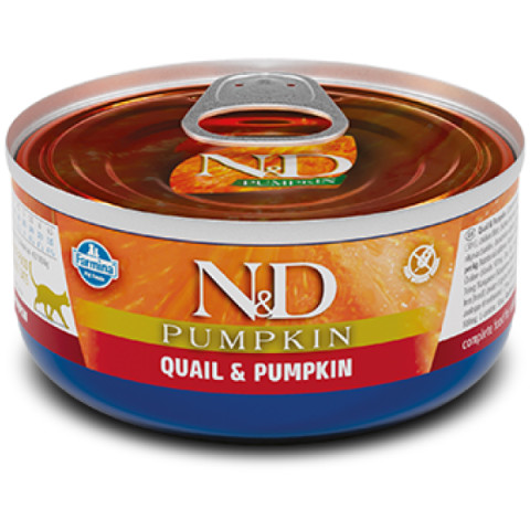 Farmina N&D PUMPKIN консервы беззерновые для кошек, перепел, тыква