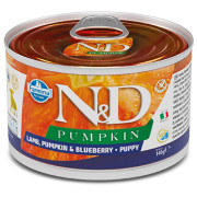 Farmina N&D PUMPKIN консервы для щенков, беременных и кормящих собак мини Ягненок и Черника с Тыквой 140гр