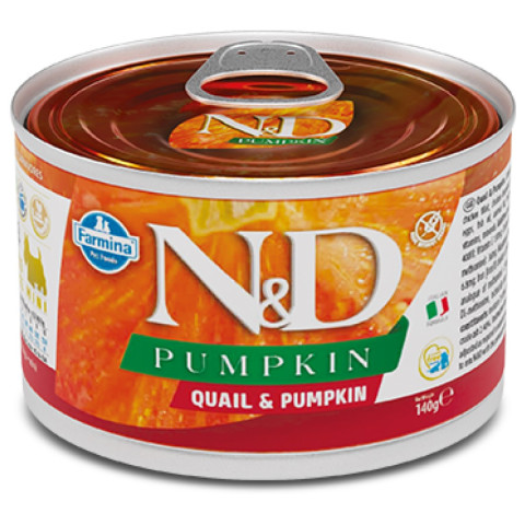 Farmina N&D DOG QUAIL & PUMPKIN MINI консервы для собак мини Перепел с Тыквой 140гр