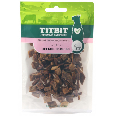 TiTBiT лакомство для кошек Легкое телячье, для поощрения