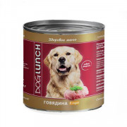 Dog Lunch консервы для собак Говядина в соусе для собак 750гр