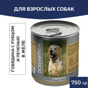 Dog Lunch консервы для собак говядина с рубцом и печенью в желе