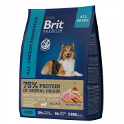 Brit Premium Dog Sensitive с ягненок и индейка для взрослых собак всех пород с чувствительным пищеварением 15кг РФ