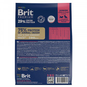 Brit Premium Dog Puppy and Junior Large and Giant корм сухой для щенков крупных и гигантских пород, курица