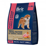 Brit Premium Dog Puppy and Junior Large and Giant с курицей для щенков и молодых собак крупных и гигантских пород 15кг РФ