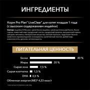 Pro Plan LiveClear корм сухой для котят, снижает количество аллергенов в шерсти, с индейкой