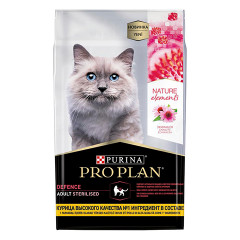 Pro Plan Nature Elements Sterilised корм сухой для стерилизованных кошек и кастрированных котов, с высоким содержанием курицы