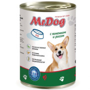 Mr.Dog консервы для собак с ягненком и рисом