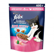 Сухой корм Felix Двойная Вкуснятина для котят до года, с курочкой