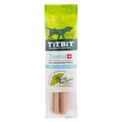 TiTBiT Dental+ лакомство для собак средних пород Снек с мясом индейки, для чистки зубов