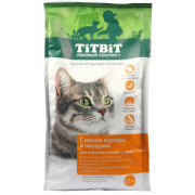 TiTBiT корм сухой для взрослых кошек с курицей и овощами