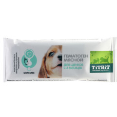 TiTBiT лакомство для щенков Гематоген мясной, витаминизированное, для поощрения