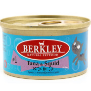 Berkly-Cat консервы для кошек тунец с кальмаром в соусе 85гр