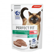 PERFECT FIT корм консервированный для стерилизованных кошек с говядиной, паштет