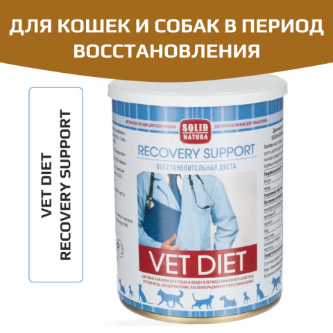 Solid Natura VET Recovery Support диета для кошек и собак, всех возрастов и всех пород, в период восстановления