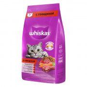 Whiskas корм сухой вкусные подушечки с нежным паштетом с говядиной