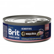 Brit Premium by Nature корм консервированный для кошек с чувствительным пищеварением, с мясом индейки