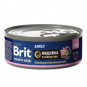 Brit Premium by Nature корм консервированный для кошек, с мясом индейки и семенами чиа