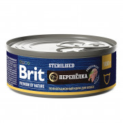Brit Premium by Nature Sterilised корм консервированный для стерилизованных кошек, с мясом перепёлки