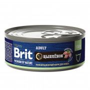 Brit Premium by Nature корм консервированный для кошек, с мясом цыплёнка