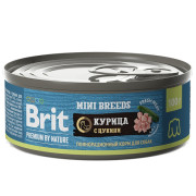 Brit Premium By Nature корм консервированный для взрослых собак мелких пород, с курицей и цукини