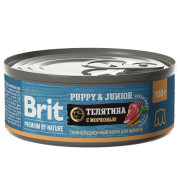 Brit Premium By Nature корм консервированный для щенков всех пород, с телятиной и морковью