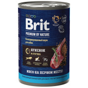 Brit Premium By Nature корм консервированный для собак всех пород с чувствительным пищеварением, с ягненком и гречкой