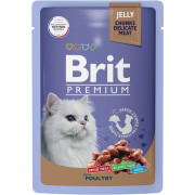 Brit Premium корм консервированный для кошек, ассорти из птицы в желе