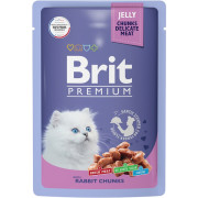 Brit Premium Kitten корм консервированный для котят, кролик в желе