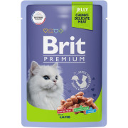 Brit Premium корм консервированный для кошек, ягненок в желе