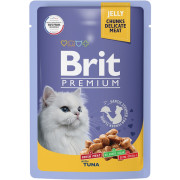 Brit Premium корм консервированный для кошек, тунец в желе